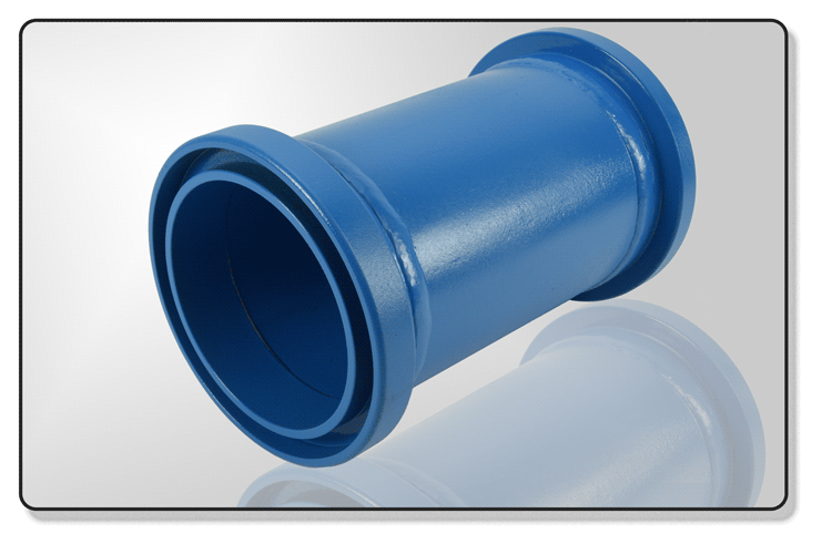 Seamless Pipe 125mm ID 6.3mm Wall M-F Collars 250mm - Click Image to Close